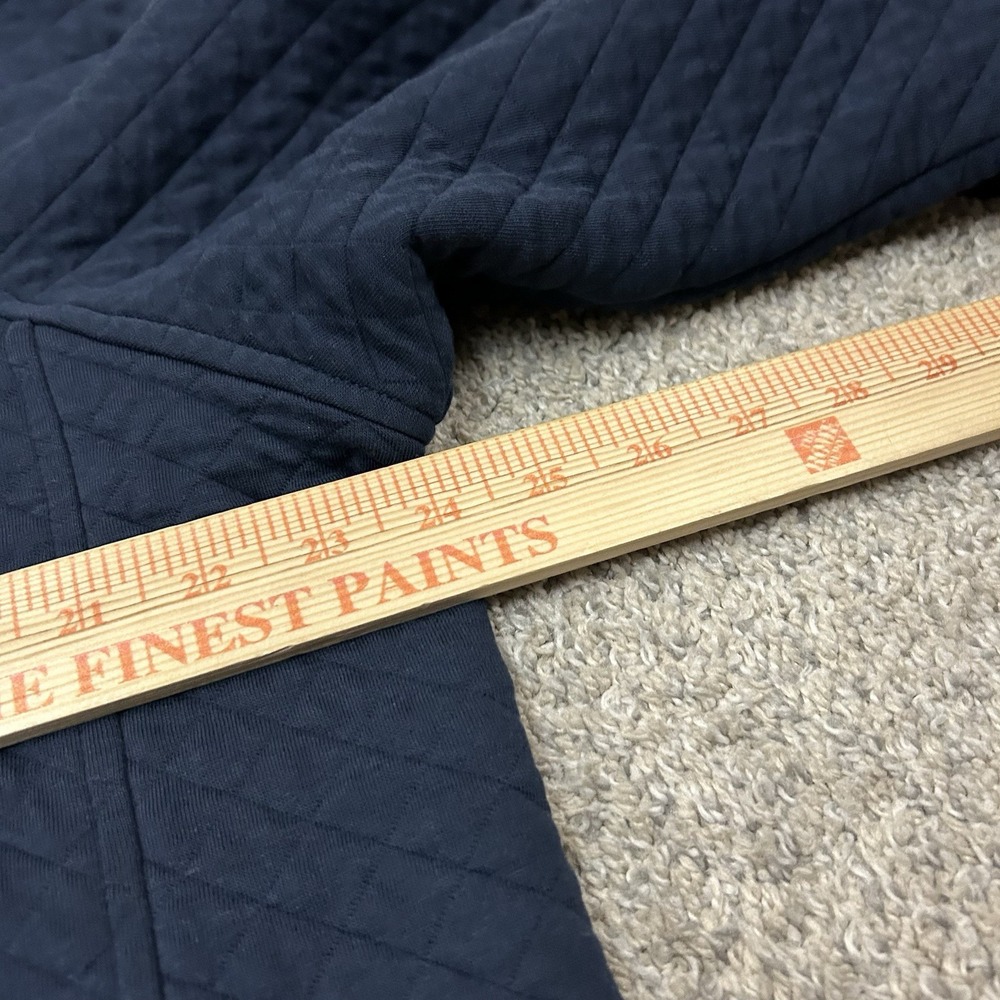 L.L. Bean Quilted 1/4 Sweater Mens XLT Tall Blue Pullover Traditonal Fit (Flaws) - Picture 4 of 10